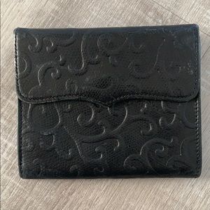 Real black leather wallet